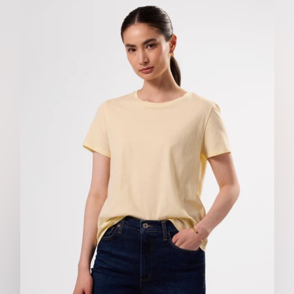 AMOUR VERT NWT Berkeley 100% cotton solid tshirt -anise -XS